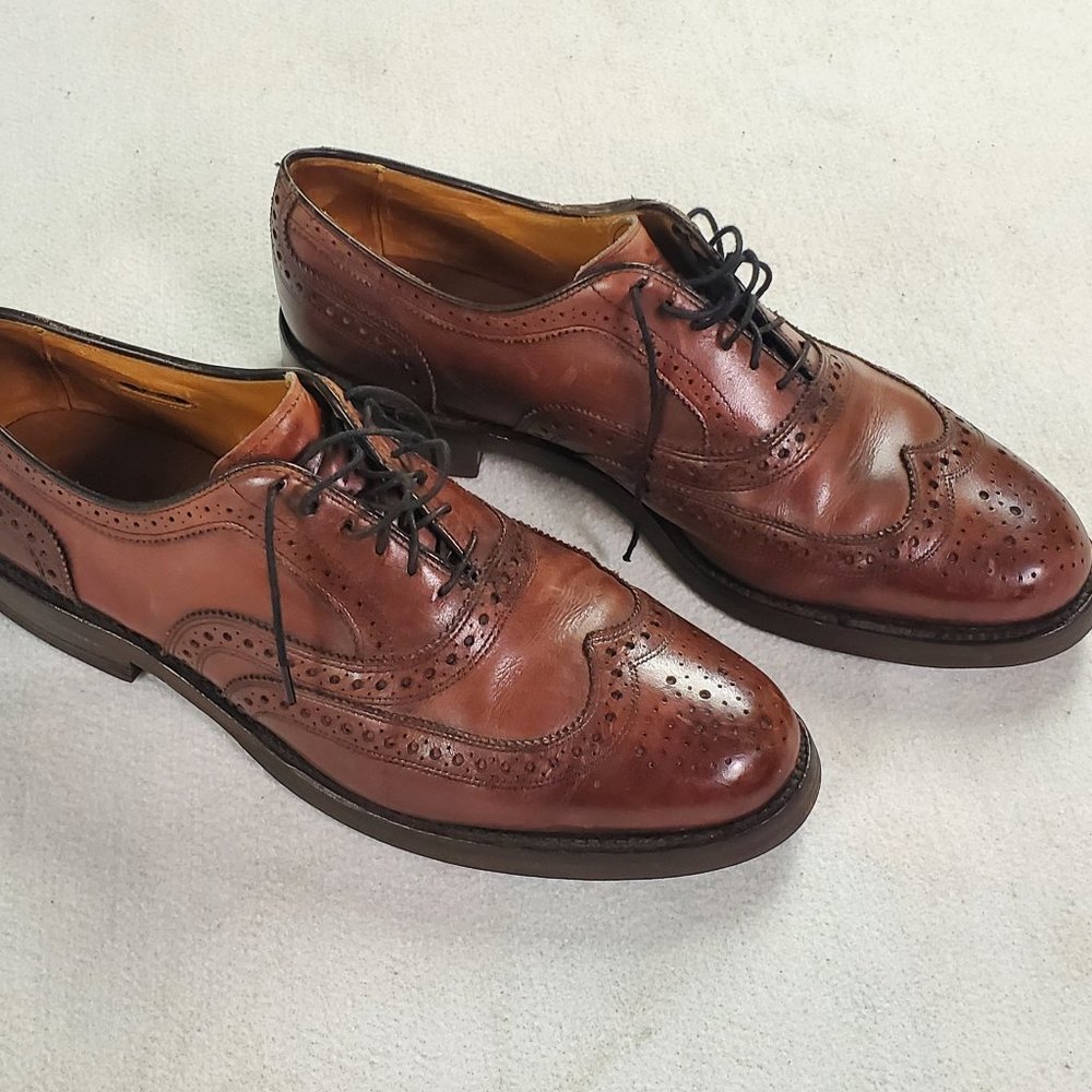 Allen Edmonds Men's Barrington Wing Tip 11 D Oxblood